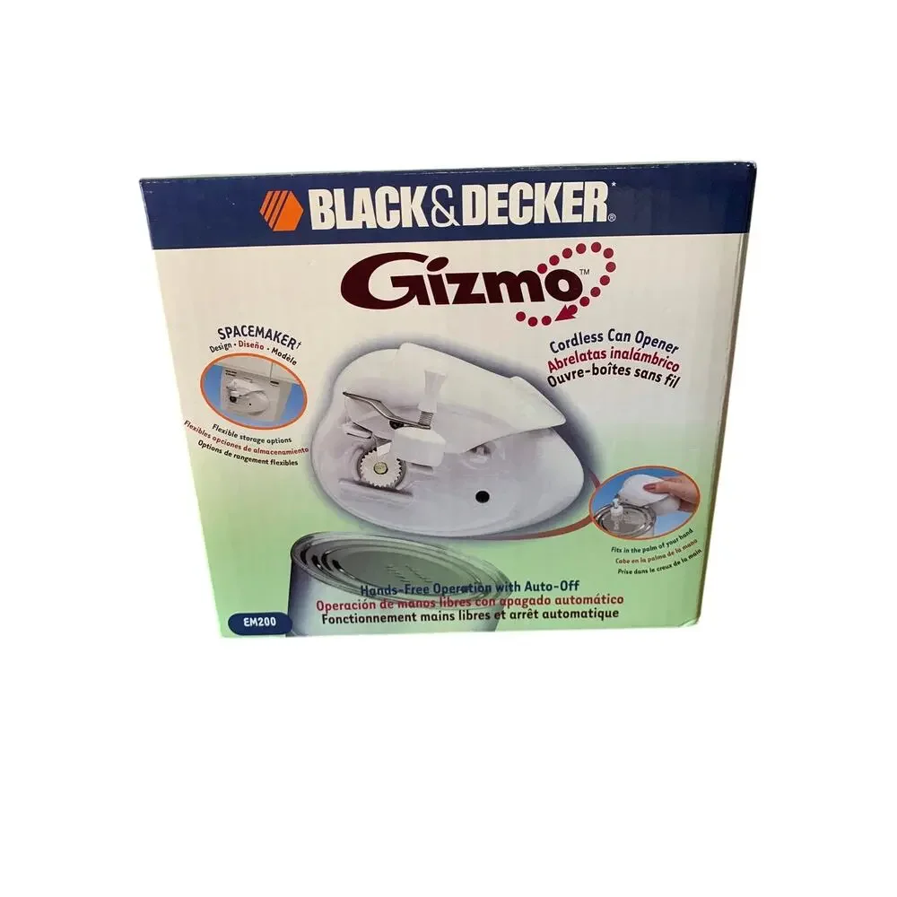 Black & Decker GIZMO Spacemaker Cordless Can Opener EM200 Hands-Free Auto Off